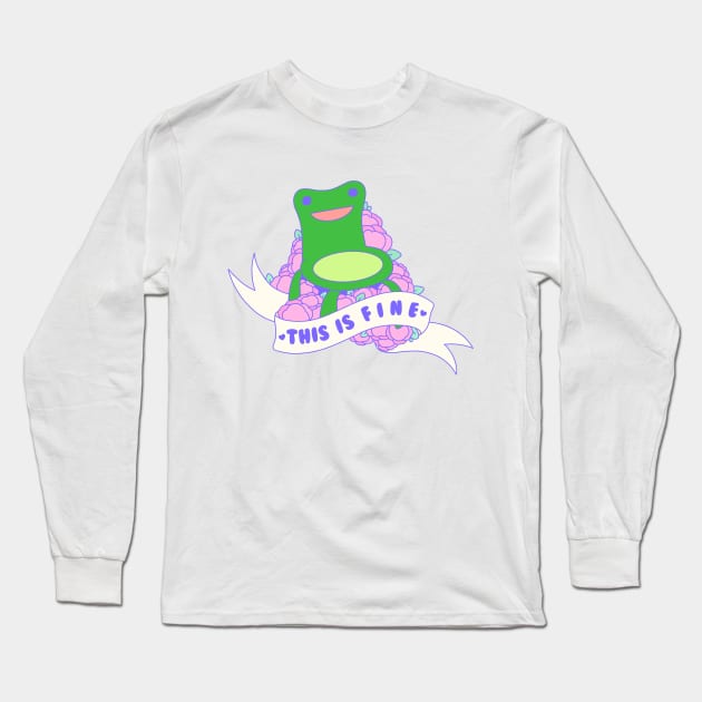 This is f i n e Long Sleeve T-Shirt by Cosmic Queers